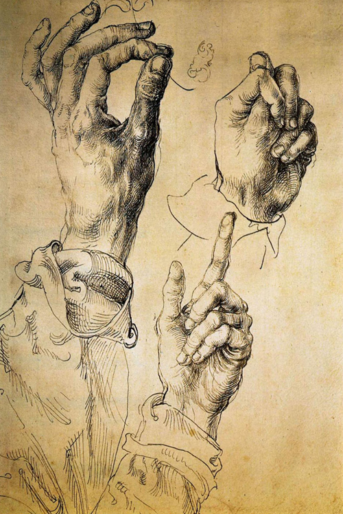 Durer study of hands